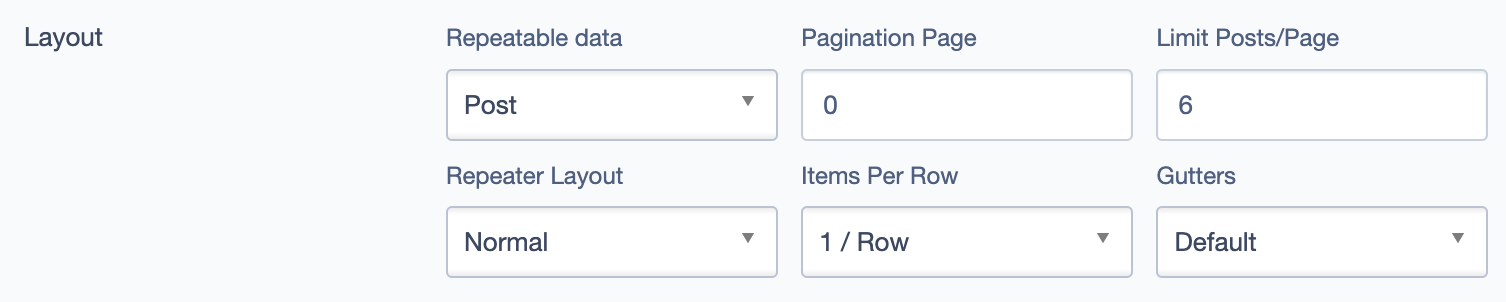 Repeater Layout
