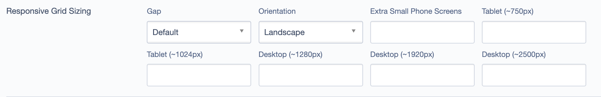 Responsive Grid Sizing